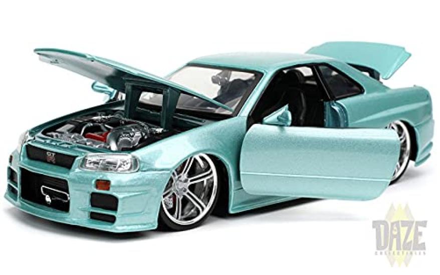 Jada TOYS SCALE FAST AND THE NISSAN SKYLINE Jada TOYS Scale and Nissan Skyline 124 "THE FURIOUS" "BRIAN'S GT-R (BNR34)" 124 "Fast Furious" "Brian -