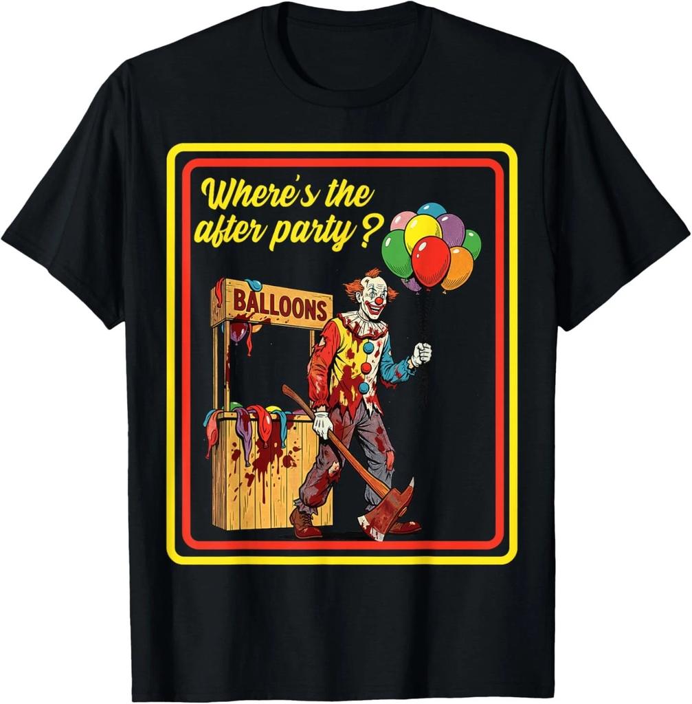 Vintage Horror, Where's the After Party?, Dark Humor T- Shirt