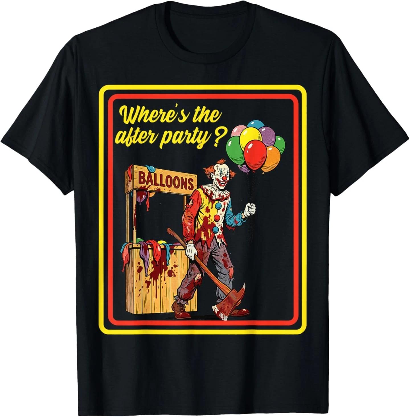 Vintage Horror, Where s the After Party?, Dark Humor T- Shirt L