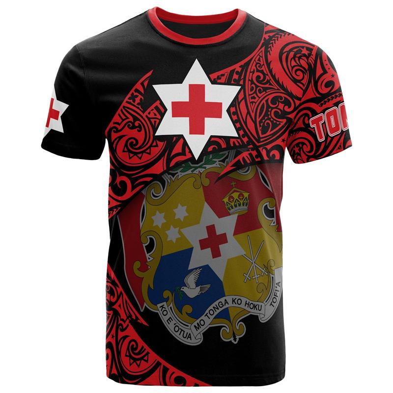 Polynesia Style Tonga Emblem 3D Printing T Shirt For Men Women Tonga National Day Casual Fashion T-shirts Male Clothing Tees Top