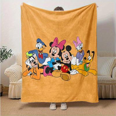 1 Stück, Disney Mickey Maus & Freunde Kuscheldecke Weich & Gemütlich Perfektes Geschenk für Geburtstag, Weihnachten, Valentinstag Bett, Sofa, Reisen