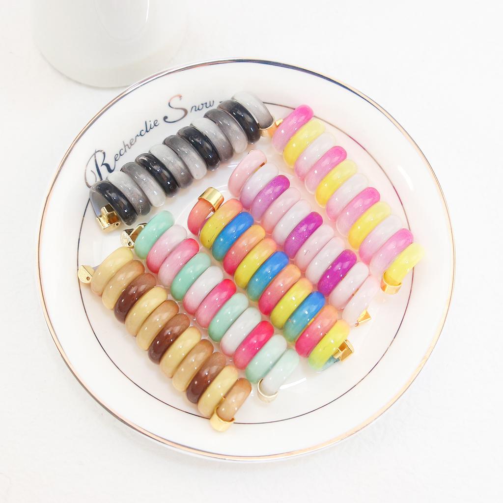 Rainbow Elastic Rubber Bands For Children Girls Telephone Wire Hair Ties Hairbands Hair Rope Ponytail Hair Accessories