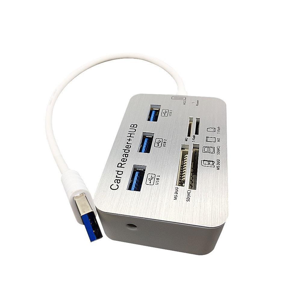 

3-портовый USB 3.0 HUB MS SD M2 TF Адаптер устройства чтения карт памяти Multi-In-1