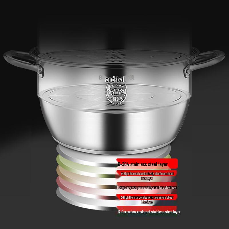 Baldr Deluxe 3-Lagen Edelstahl Dampfgarer