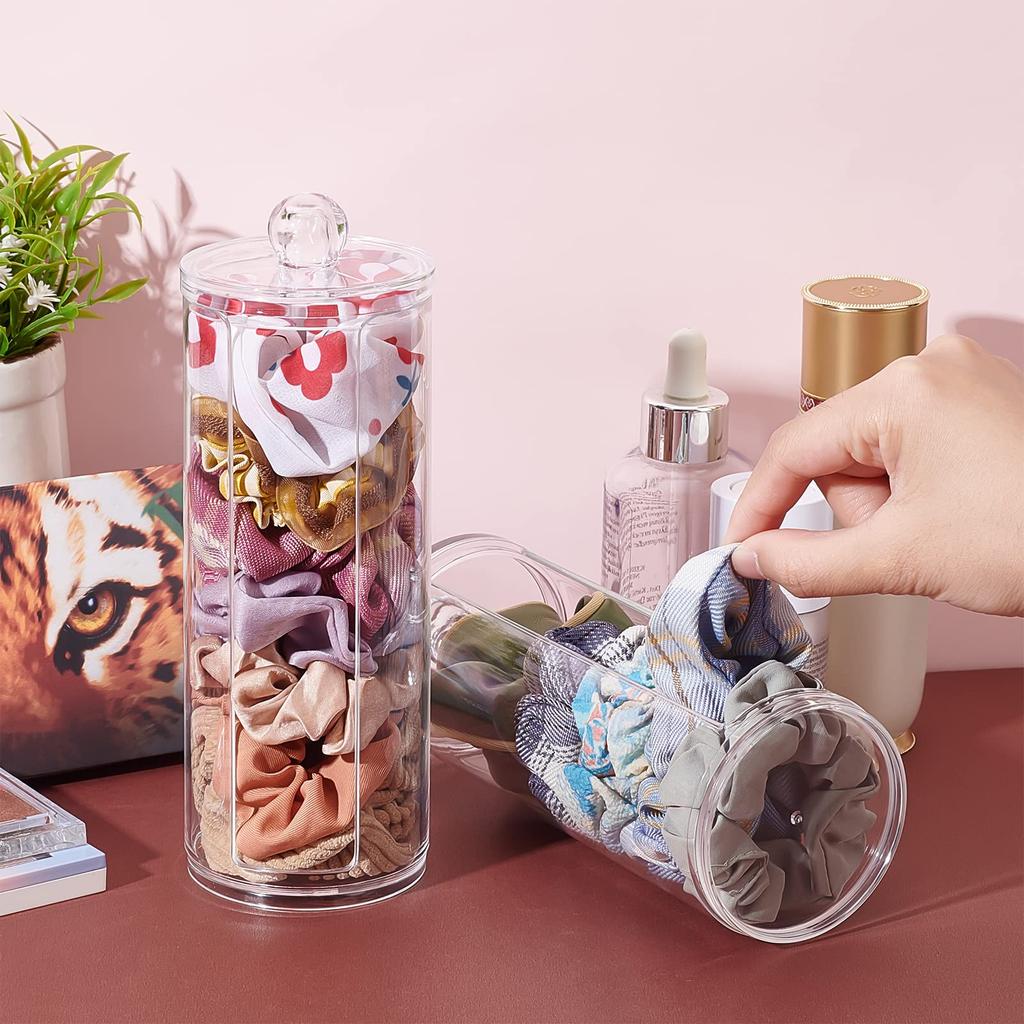 PH PandaHall Scrunchie Storage Case Hairband Display Hair Plush Toy Storage Portable Hairband (2 Pieces), Case, Ornaments, Tub, Display, 6.9x19.5cm