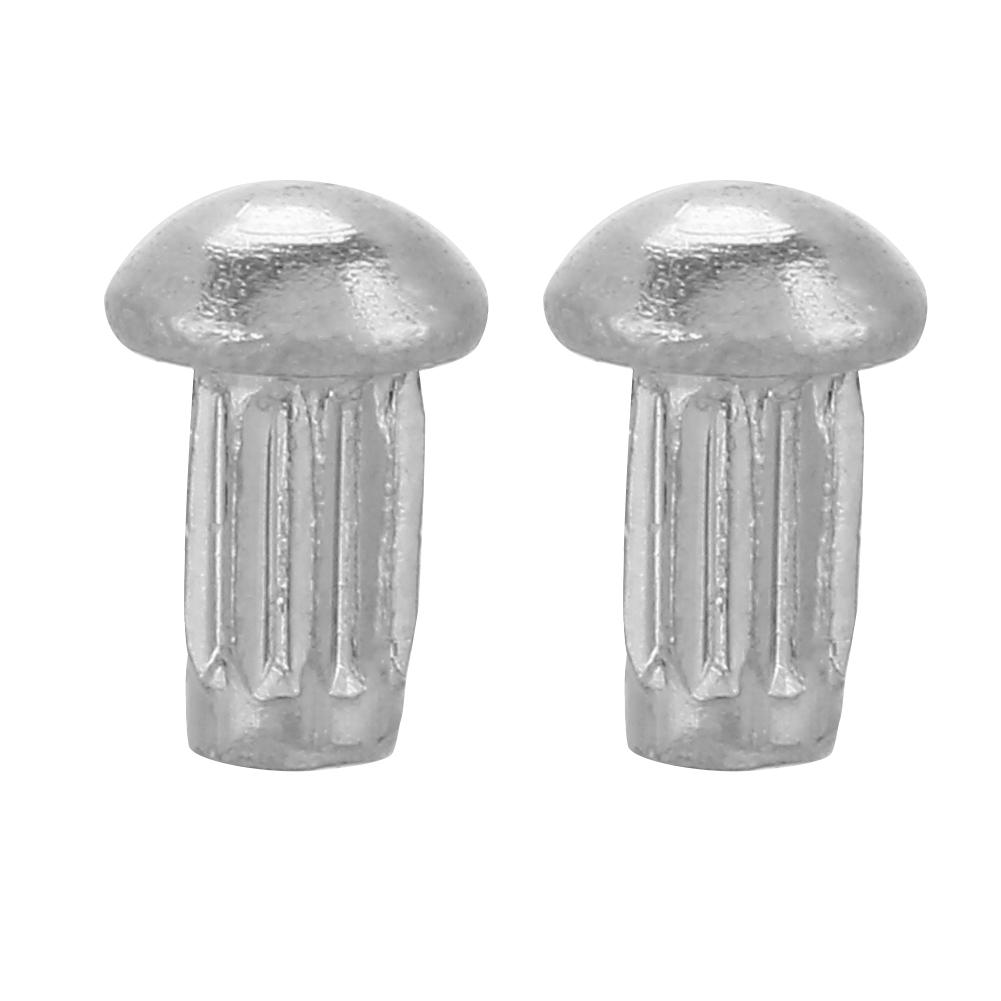 100pcs M2 Stainless Steel Round Head Knurled Shank Rivets Assortment Set (M2*3)