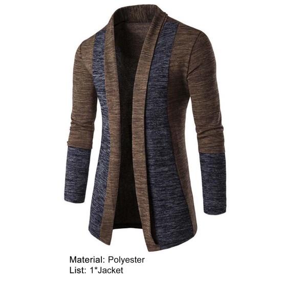 Winter Sweater Coat Contrast Colors Cardigan Vintage Long Sleeve Extra Warm Winter Coat