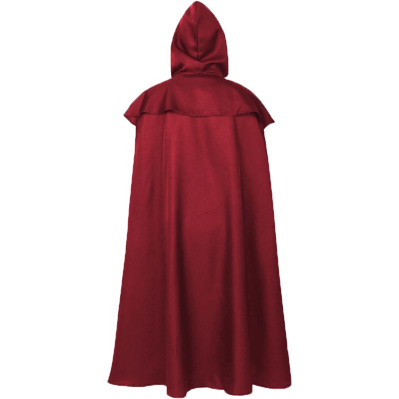 2025 Grim Reaper Hooded Cloak Robe - Medieval Wizard Cosplay Costume
