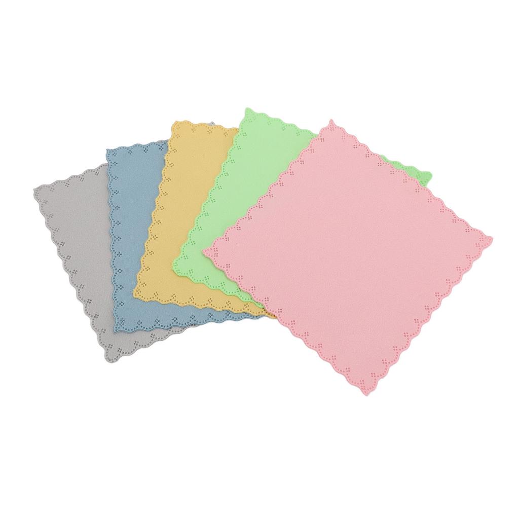 5 STÜCKE Musikinstrumente Reinigungstuch Doppelseitiger Samt Ultraschallmuster Gitarrenreinigung