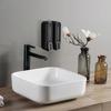 Wall Mounted Soap Dispenser Manual Press Bathroom Liquid Containers Easy Install