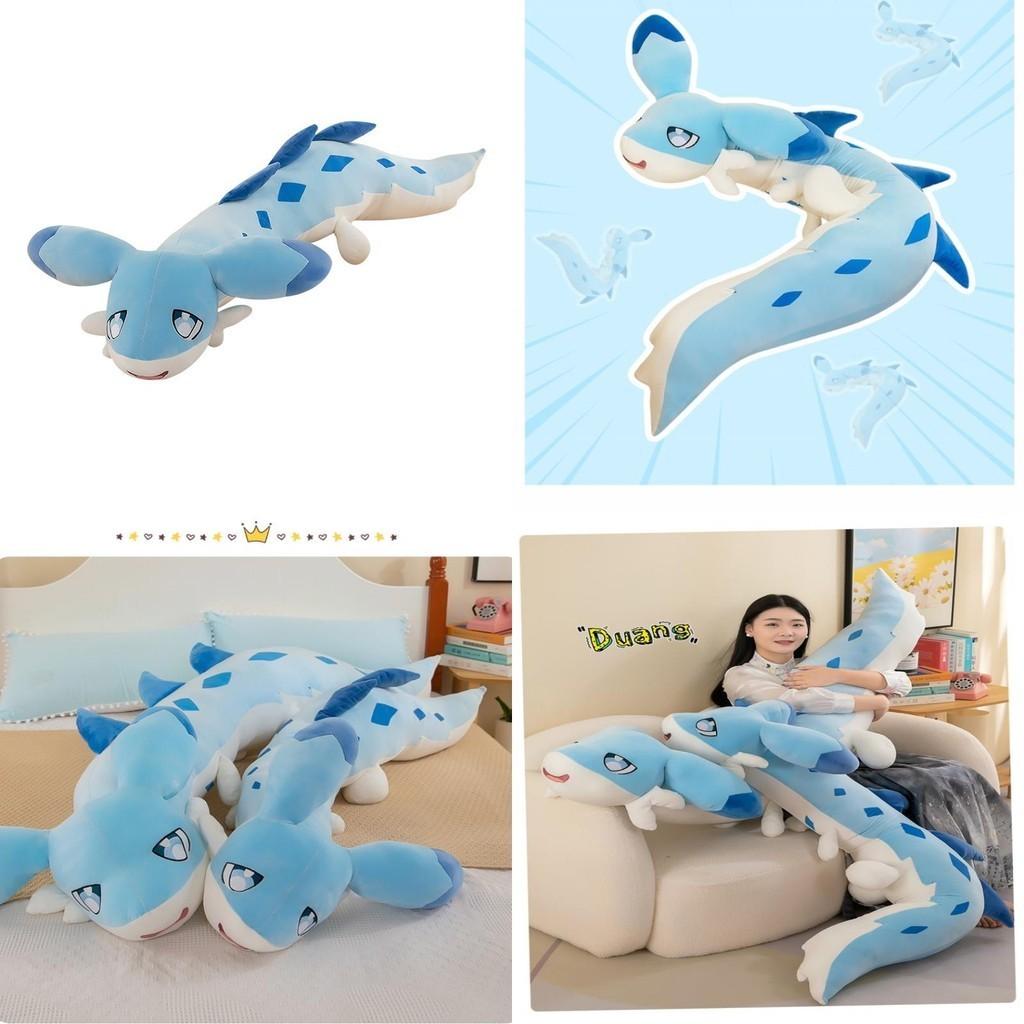Adorable Blue Dragon Plush Toy Pillow Doll For Sleeping