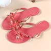 Fashion Flip-flops Women's 2025 Summer Jelly  Pvc Sandals Caregiver Shoes Women's Flats Womens Affordable Knot Fashion Plastic Slippers
