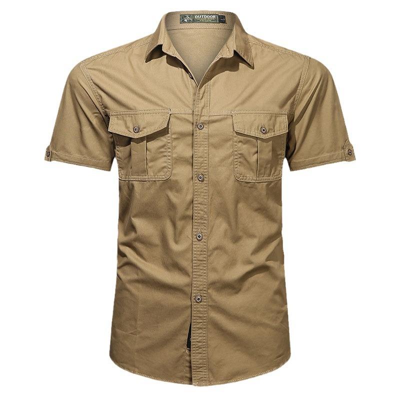 

Men s Summer Men s Short-sleeved Shirts New Large Size Military Shirts Korean Style Casual Workwear Thin Tops M