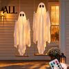 Waterproof Fabric Ghost for Yard Tree Large Hanging Swing Halloween Decoration with Remote Control And String Soft Figurine Window Display Light,