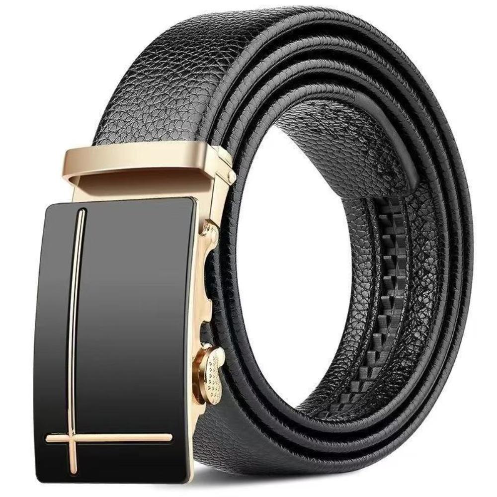 

PU Leather Men s Leather Belt Automatic Buckle Men s Waist Strap Fashion Men s Business Belt C