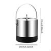 Ice Bucket Barrel Double Layer Beer Drink Tub for Bar Cocktails Home Party Event