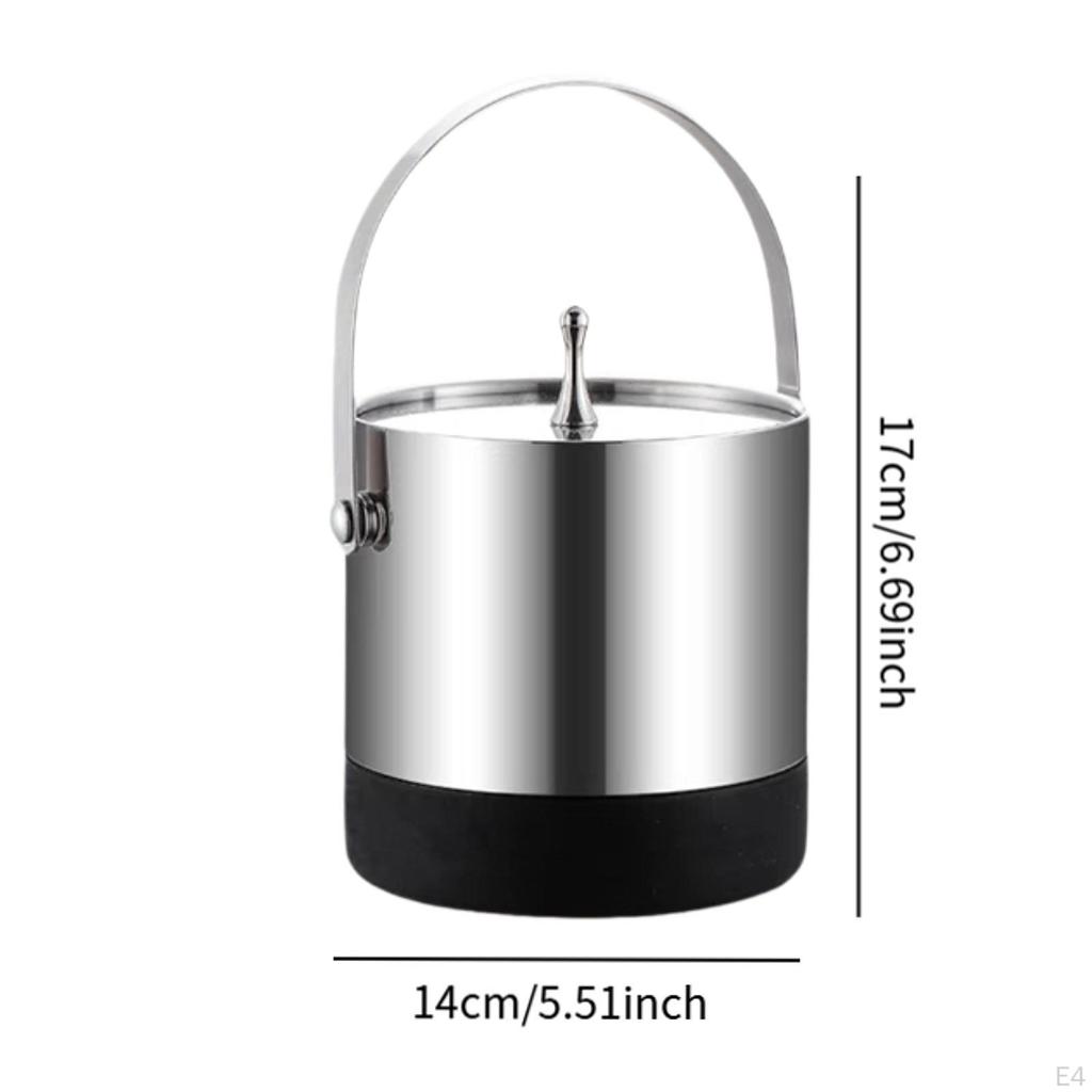 Ice Bucket Barrel Double Layer Beer Drink Tub for Bar Cocktails Home Party Event