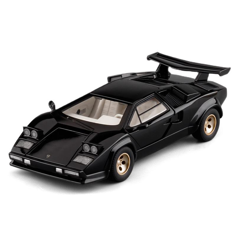 1/24 Lamborghini Countach LP5000s Alloy Classic Sports Car Model Diecast Metal Retro Racing Vehicles Car Model Sound and Light Kids Toy Gift
