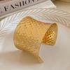 Minimalist Double-Layer Hollow Armlet: European & American Style, Exaggerated & Fashionable High-End Bracelet