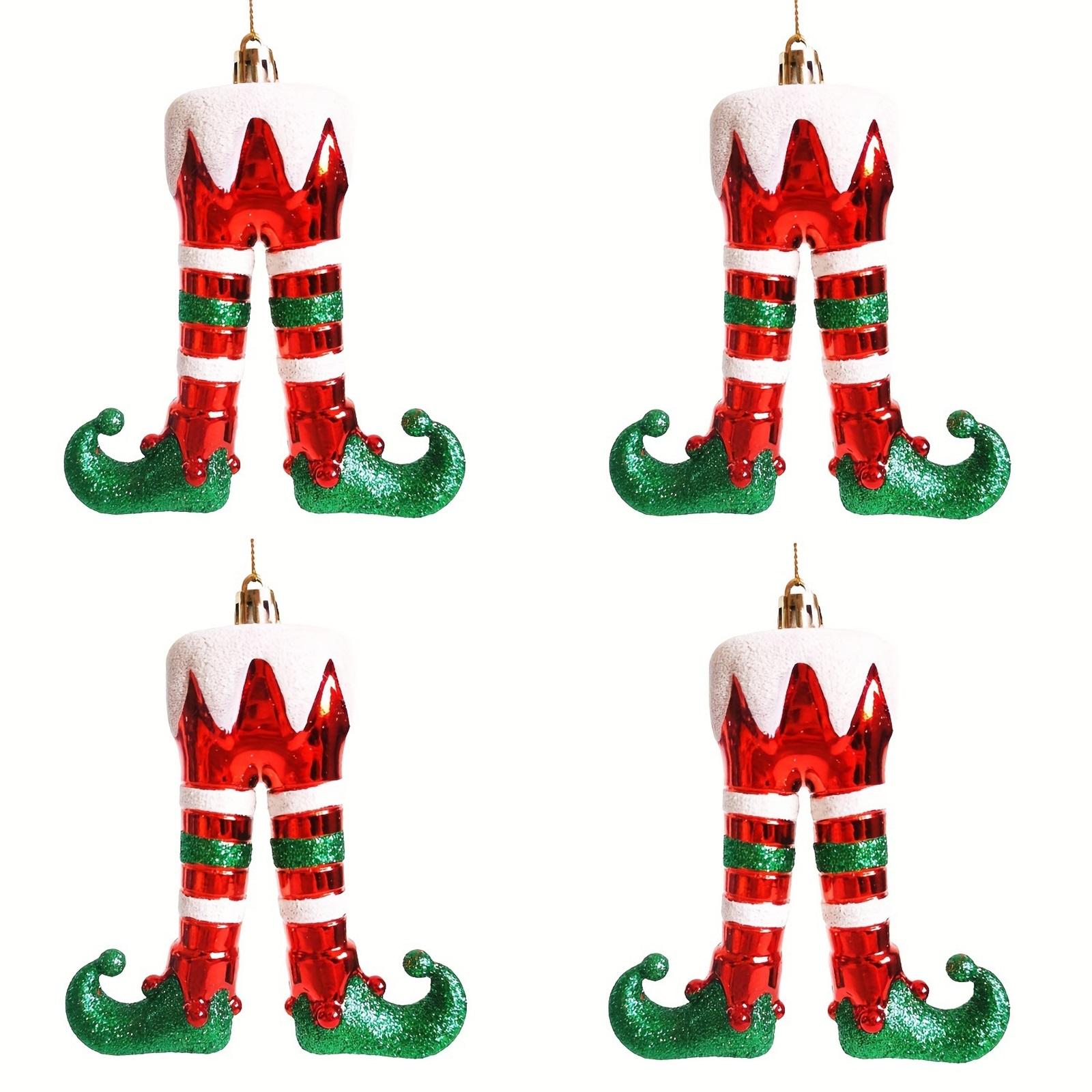 

4 Pc 3D Plastic Greentown Red Green Pendant Christmas Tree Pendant One Size белый