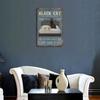 Metal Wall Art Vintage Black Cat Interior Picture for Bedroom