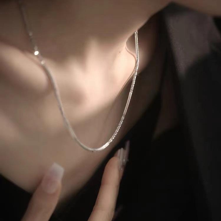 Italian 925 Sterling Silver Twisted Rope Chain Necklace for Women - Light Luxury Niche, 2024 Edition.