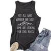 Sleeveless Inspirational Graphic Tee - Women's Spring/Summer Round Neck Pullover Top