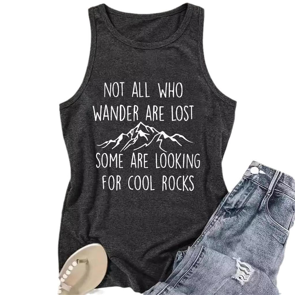 Sleeveless Inspirational Graphic Tee - Women's Spring/Summer Round Neck Pullover Top