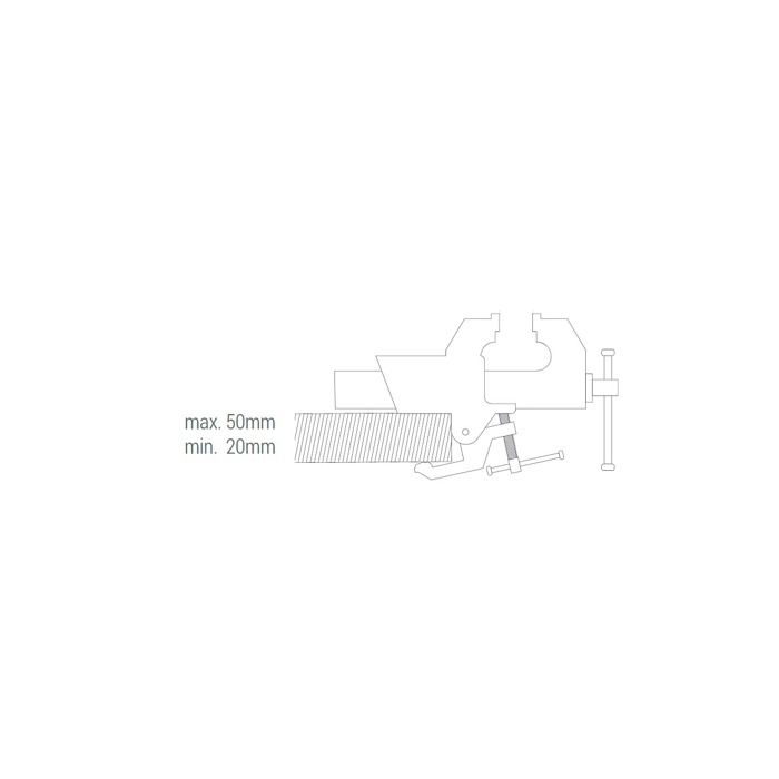 Etau mobile d'établi - piher - 55007 - fonte - 6,5 x 4,5 x 10 cm - mors interchangeables