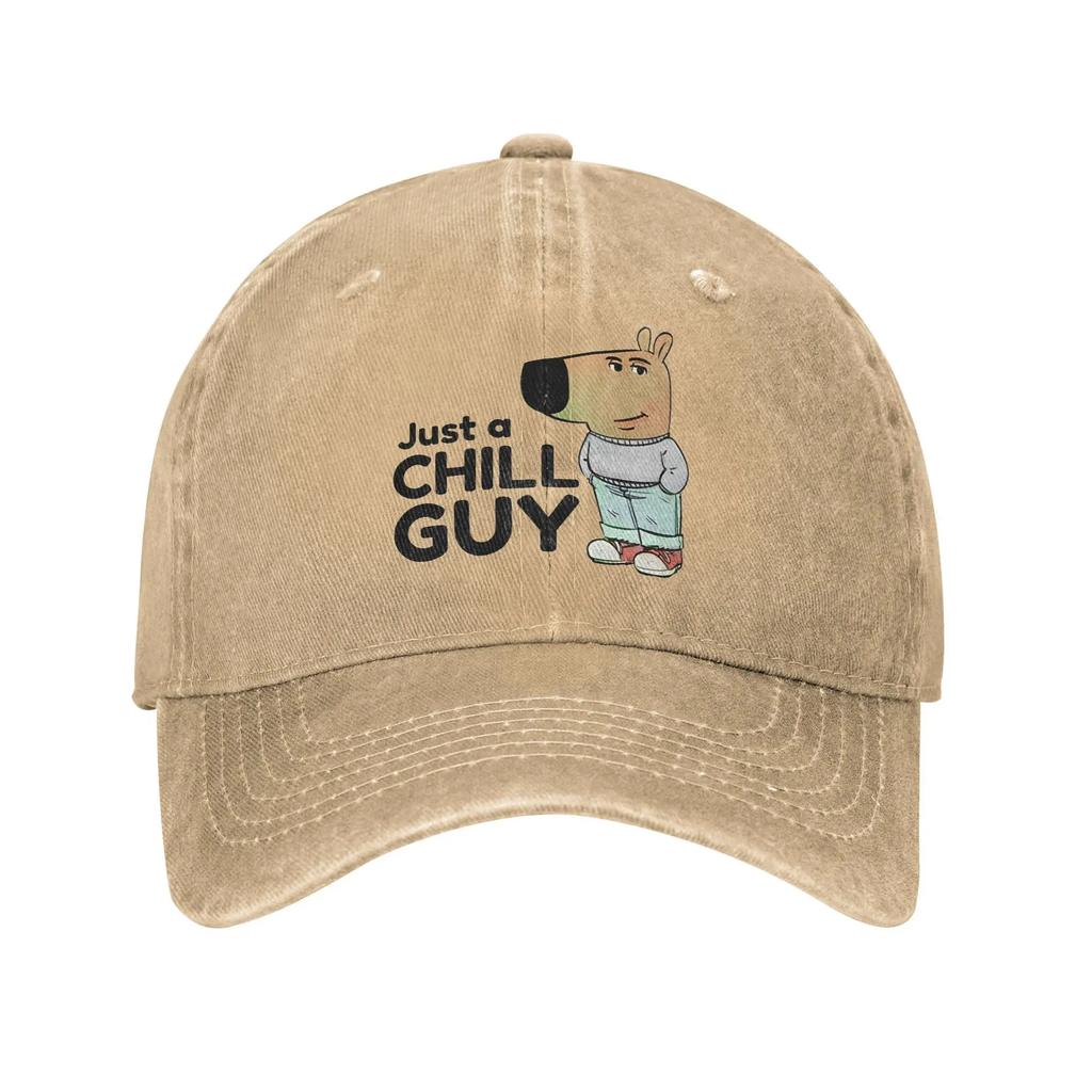 Vintage I Am Just A Chill Guy Meme Baseball Caps Unisex Style Distressed Denim Outdoor All Seasons Travel Adjustab