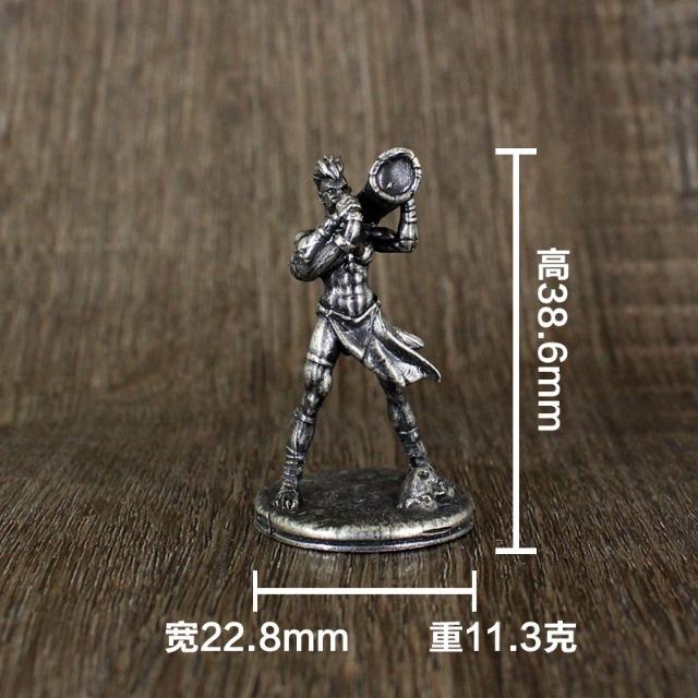 

White Brass Metal Orc Horde Soldier Archer Miniature Figures Board Game Chess Pieces Desktop Decoration Collectible Model Gifts