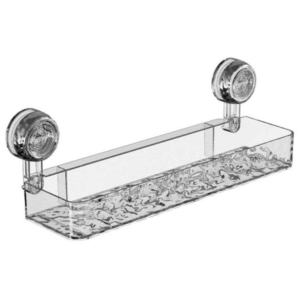 

Removable Suction Cup Storage Rack Transparent Wall-Mounted Shelf Rack Bathroom Accessories прозрачный