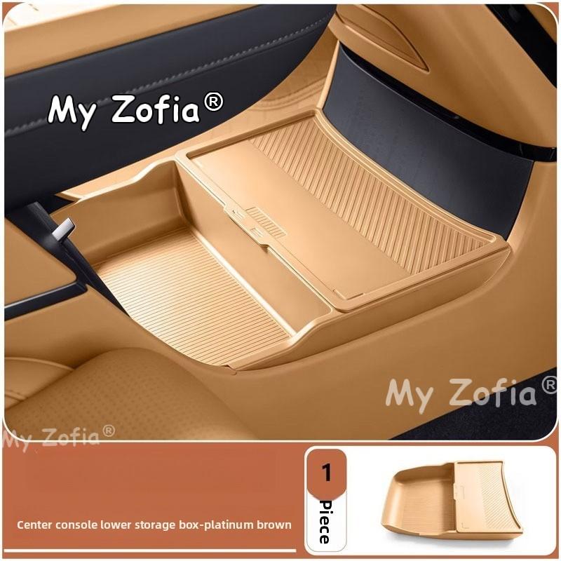 For Xpeng GX 2026 2027 Car Center Console Control Lower Under Storage Organizer Tray Interior Vehicle Central Accessories