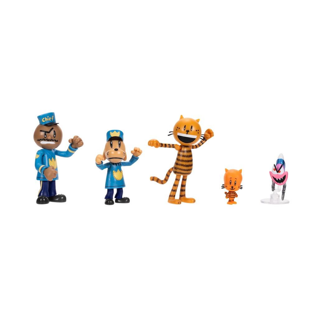 Dog Man Movie Action Figure Multi-Pack Set with 2.5-Inch Scale Figures - Dog Man Movie Toys Inspired by Lil' Petty, The Chief, and Flippy!