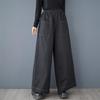 Spring Autumn Plus Size Vintage High Waist Casual Loose Women Jeans Denim Wide Leg Pants