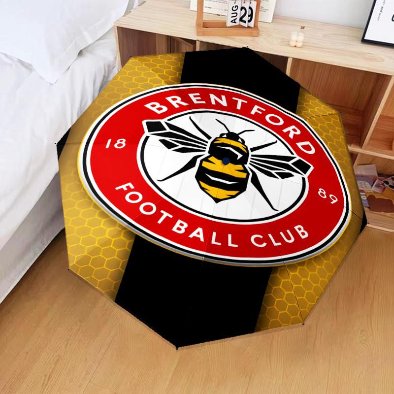 1PC Brentford Football Club Crest Printed Umbrella Folding umbrella, automatic umbrella 8-Frame for Travel, camping Fan gifts Christmas Gifts