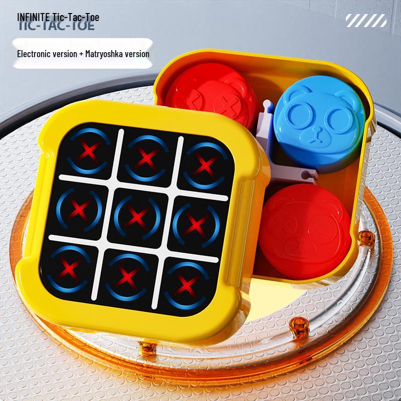 Consolă de joc electronic portabilă Super Tic-Tac-Toe: Rezolvator de puzzle distracție în familie