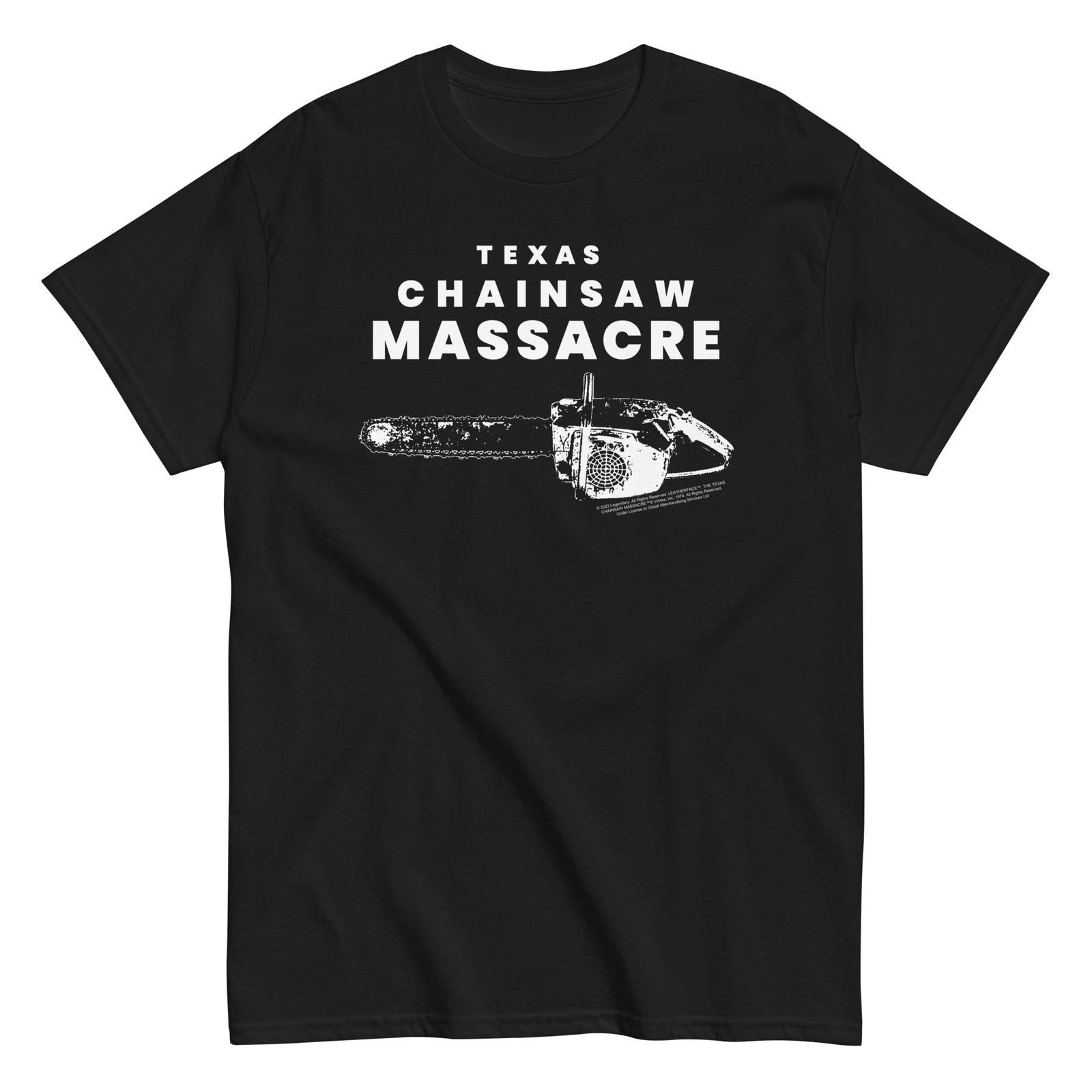 MerchMoment Texas Chainsaw Massacre Chainsaw T-Shirt T-Shirt Black New XXXXL