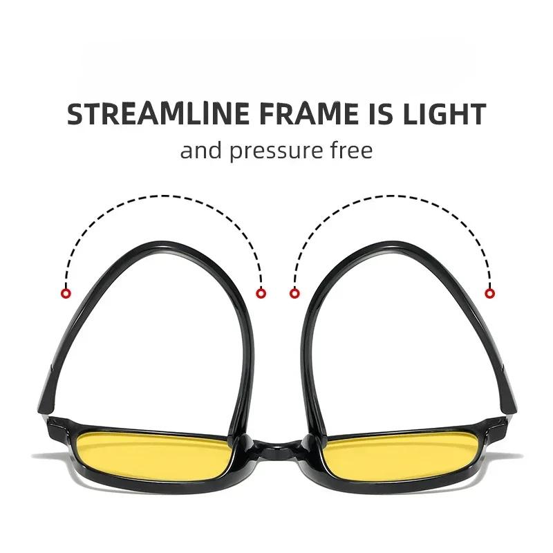 Anti Blue Light Night Vision Myopia Glasses New Vintage Square Near Sight Eyeglasses for Male and Female Eye Protection Diopter