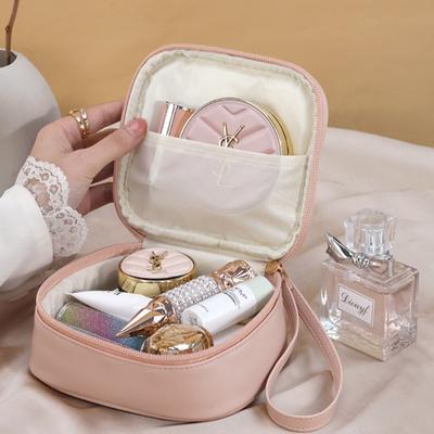 Mini PU Sundries Storage Bags Outdoor Travel Cosmetics Organize Bag Portable Waterproof Bathroom Toiletries Small Items Pocket