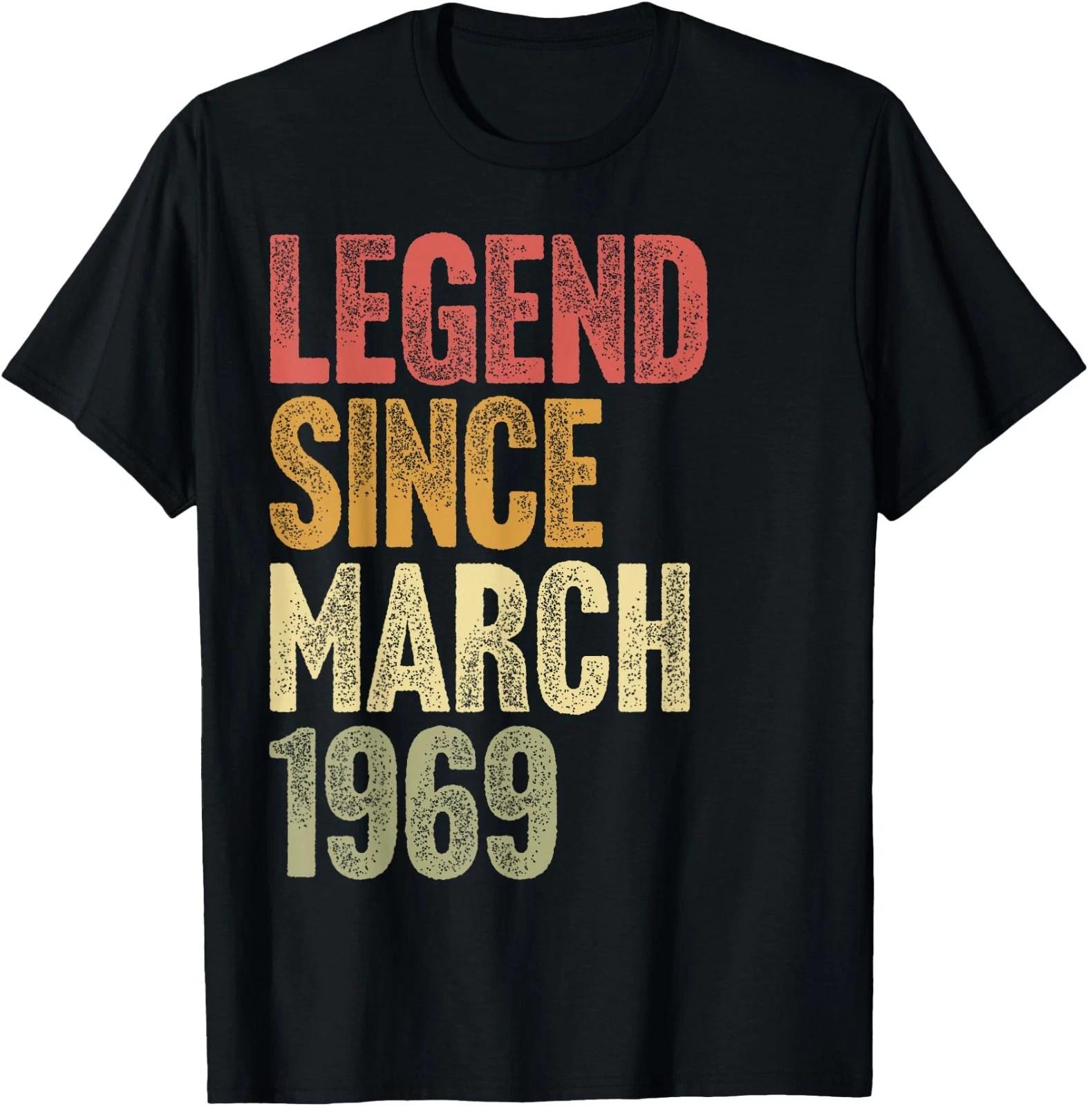 57 Year Old Legend Since March 1969 Retro 57th Birthday T-Shirt XL