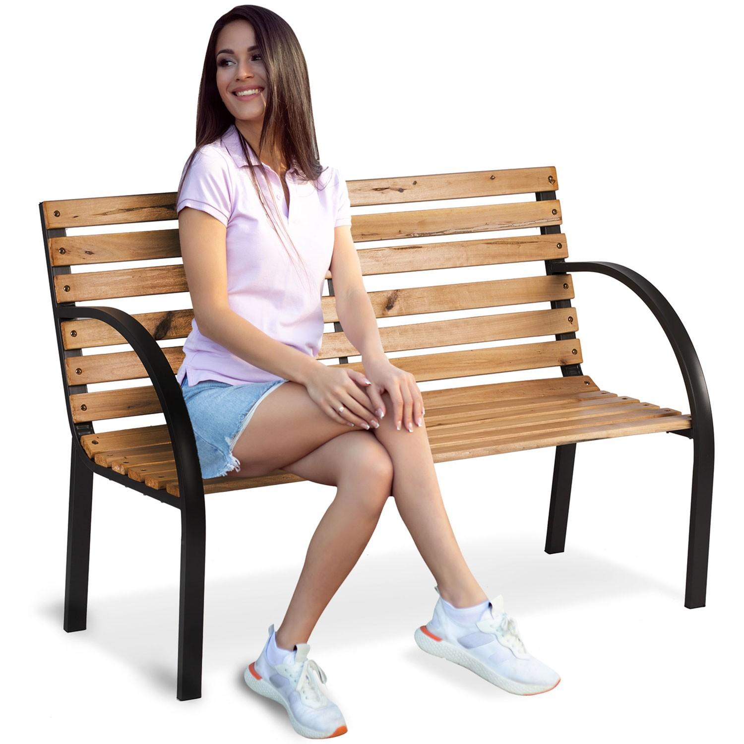 Banc de parc cu spătar 117,5 x 83 x 57 cm Luca Sofotel