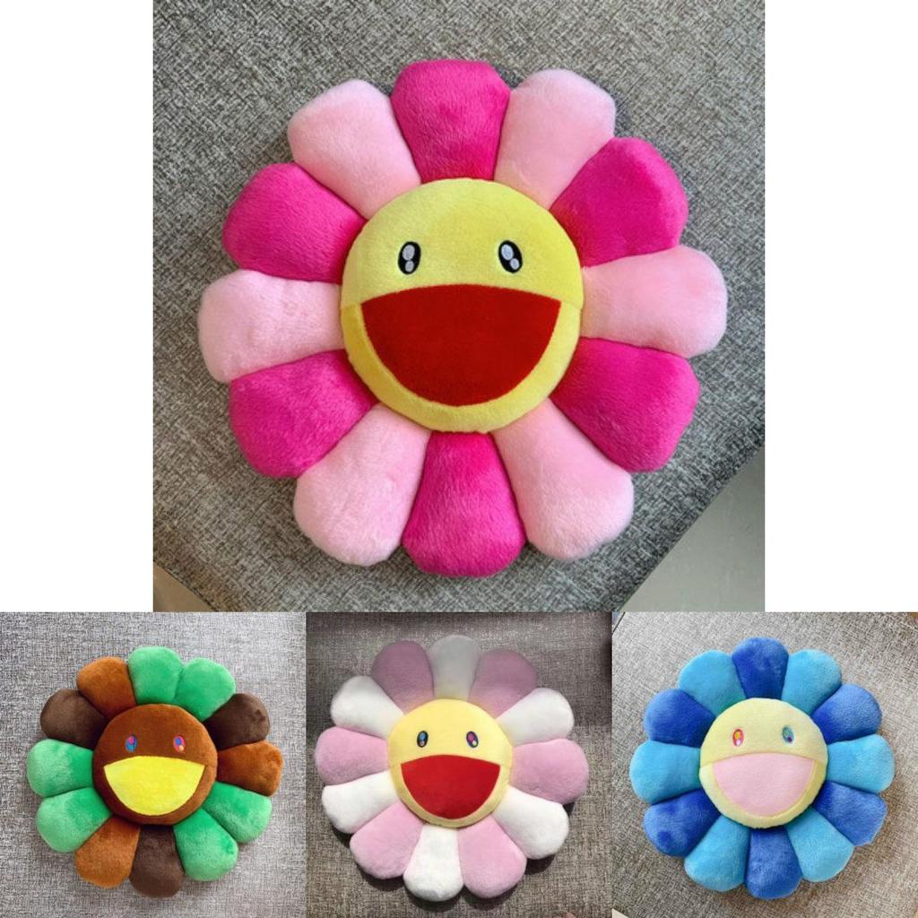 Bright And Colorful 40cm Takashi Murakami Rainbow Flower Pillow Plush For Kids