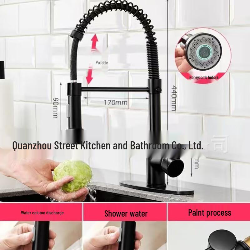 MDNG Pull-Out Kitchen Faucet with Spring