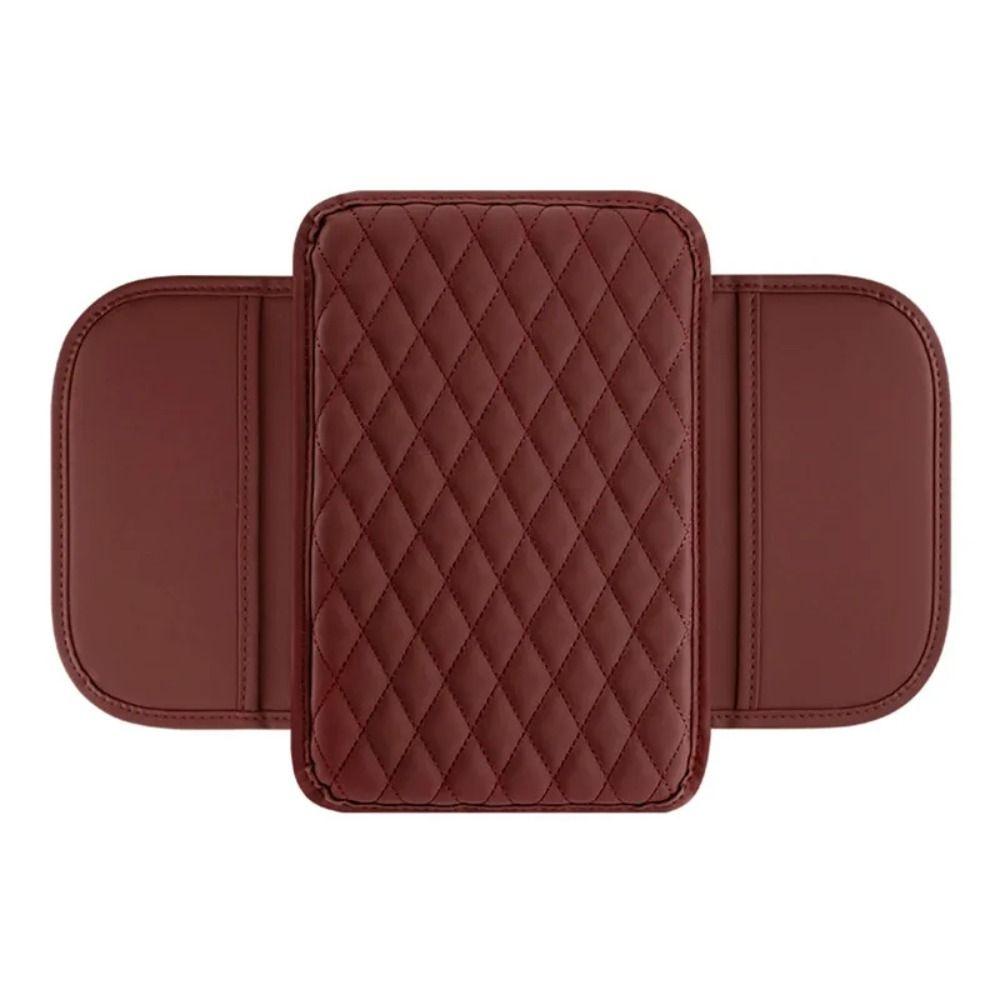 PU Leather Car Armrest Pad Antifouling Arm Rest Protector Mat Car Armrest Mat  Center Console
