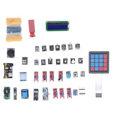 37Pcs Sensor Module Electronic Component Set Kit with 100Pcs Resistor for RPI