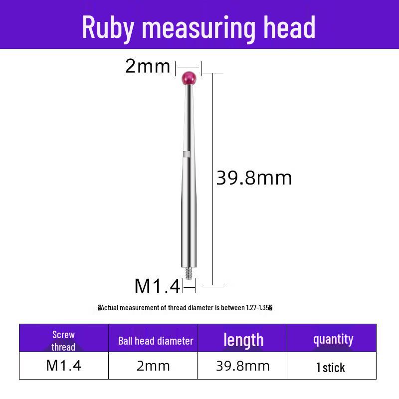 Ruby Tip Dial Indicator Measuring Probe