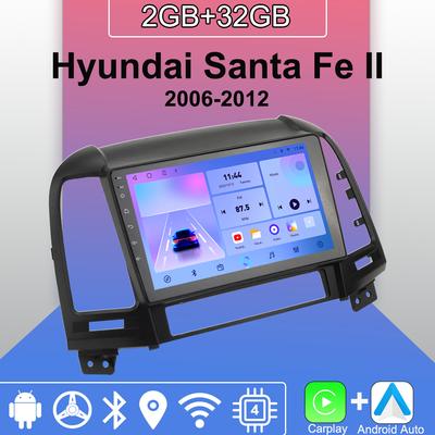 Android Carplay Car Radio For Hyundai Santa Fe II 2006-2012 Multimedia Player Head Unit Stereo GPS Navigation BT WIFI 2+32GB