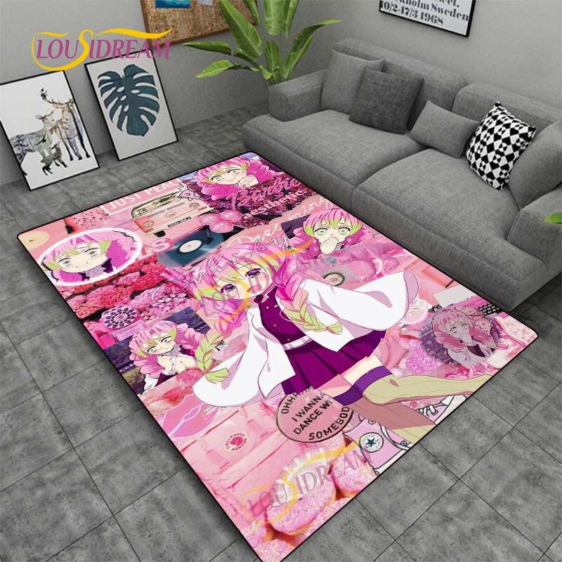 Demon Slayer Japan Cartoon Rug Kitchen Mat Bedroom Door Rug Living Room Carpet Children Game Soft Mat