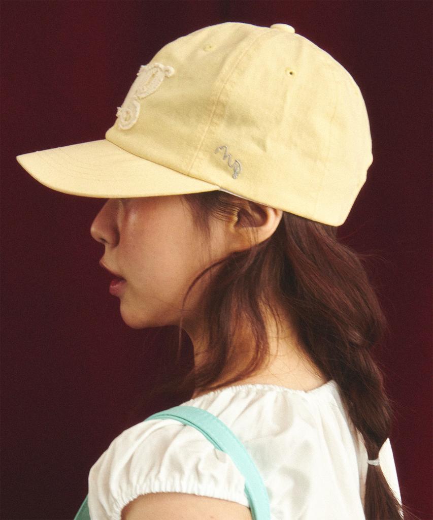 Maugeu Honey Patch Washed Wide Ball Cap Butter